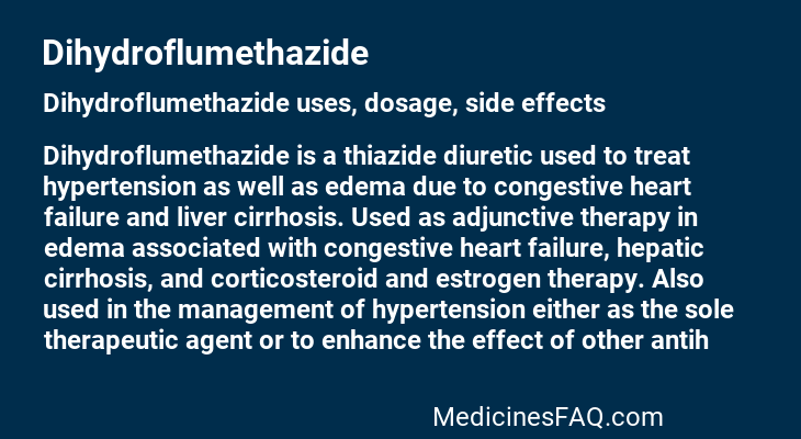 Dihydroflumethazide
