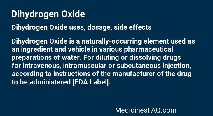 Dihydrogen Oxide