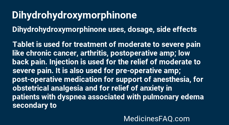 Dihydrohydroxymorphinone