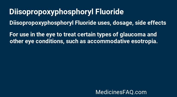 Diisopropoxyphosphoryl Fluoride