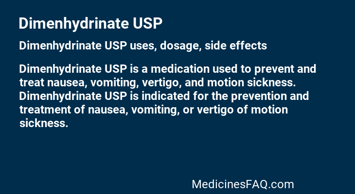 Dimenhydrinate USP