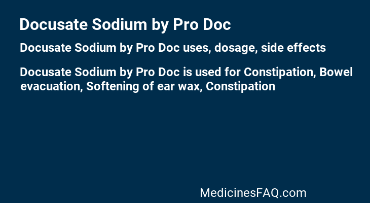Docusate Sodium by Pro Doc
