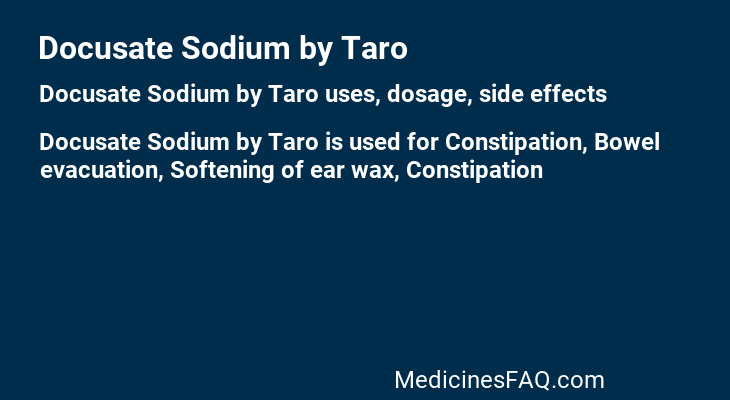 Docusate Sodium by Taro