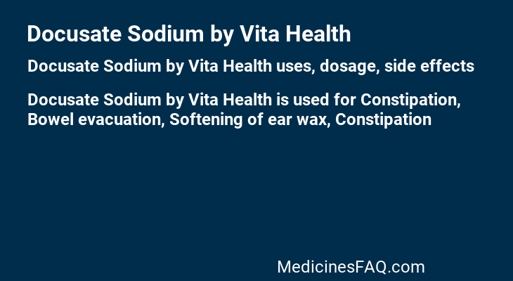 Docusate Sodium by Vita Health