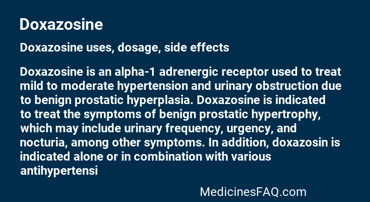 Doxazosine