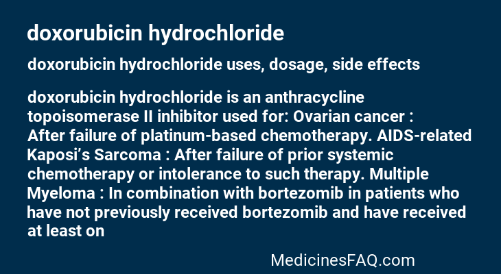 doxorubicin hydrochloride