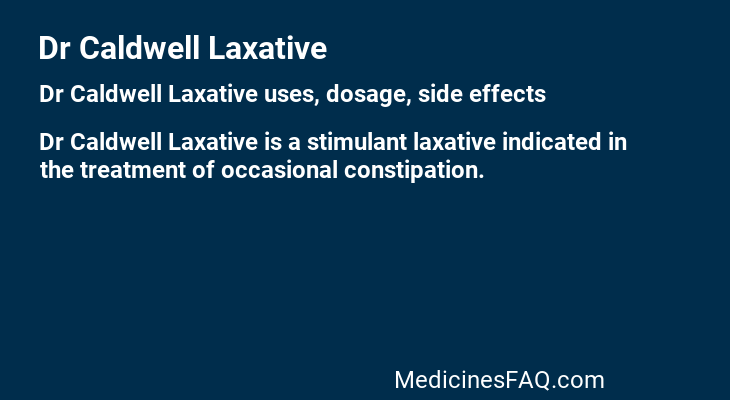 Dr Caldwell Laxative