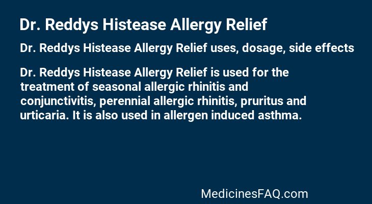 Dr. Reddys Histease Allergy Relief