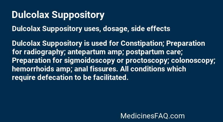 Dulcolax Suppository