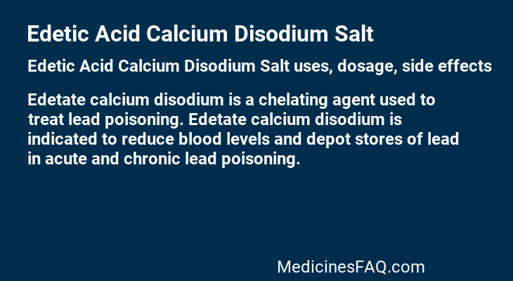 Edetic Acid Calcium Disodium Salt