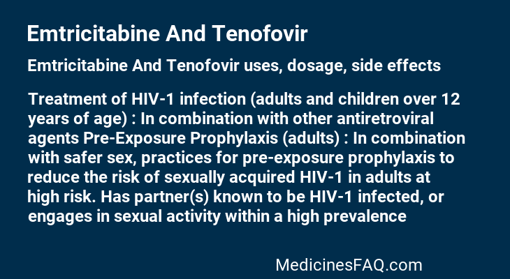 Emtricitabine And Tenofovir