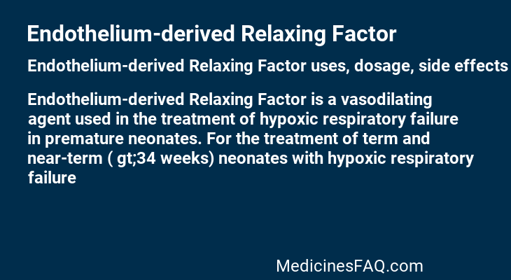 Endothelium-derived Relaxing Factor