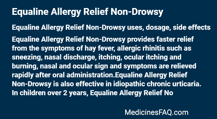 Equaline Allergy Relief Non-Drowsy