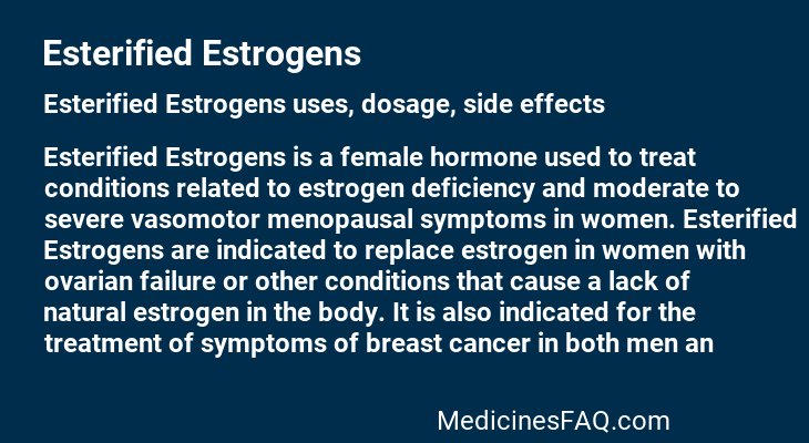 Esterified Estrogens