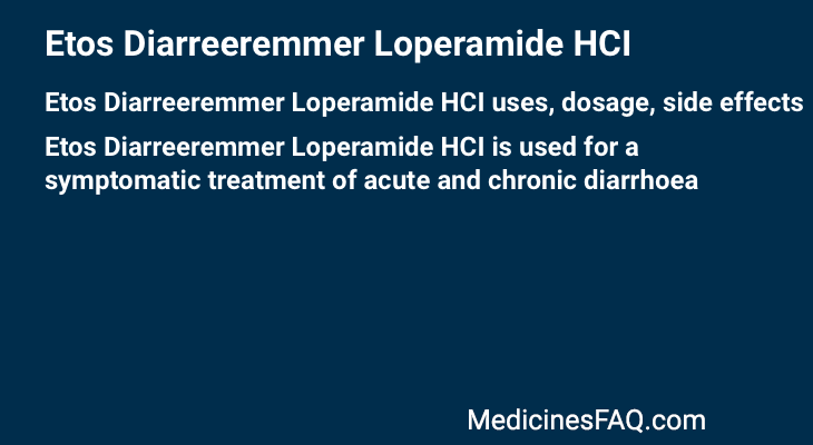 Etos Diarreeremmer Loperamide HCI