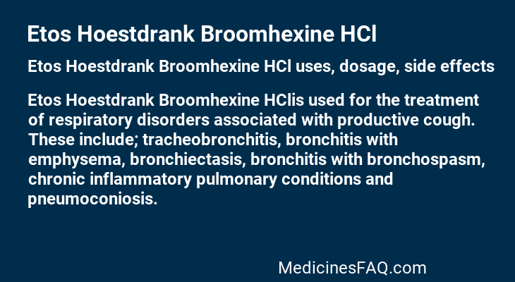 Etos Hoestdrank Broomhexine HCl