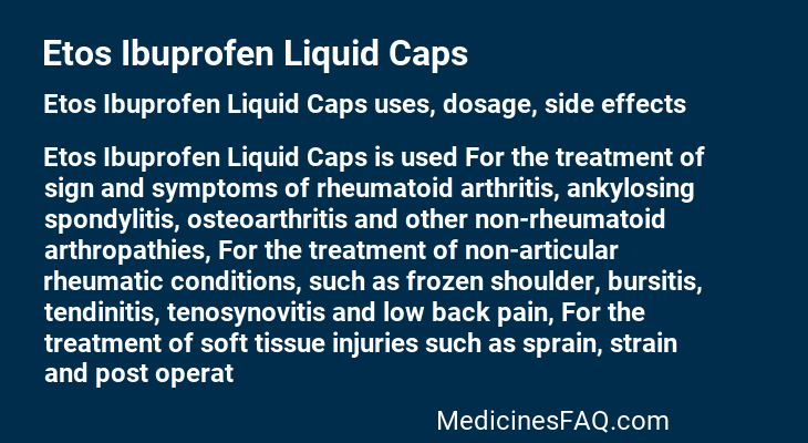 Etos Ibuprofen Liquid Caps