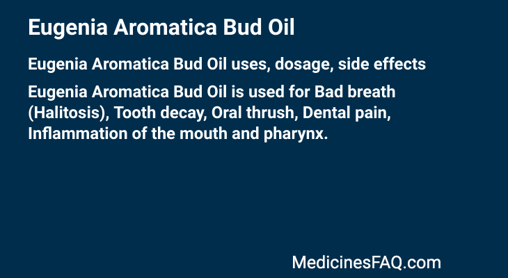 Eugenia Aromatica Bud Oil