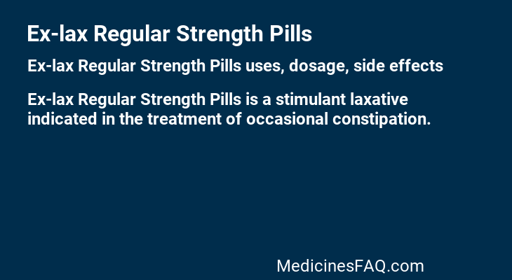 Ex-lax Regular Strength Pills