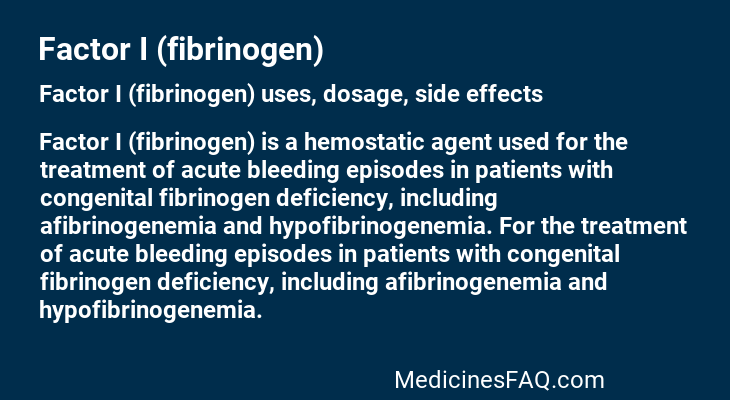 Factor I (fibrinogen)