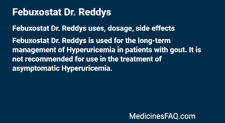 Febuxostat Dr. Reddys