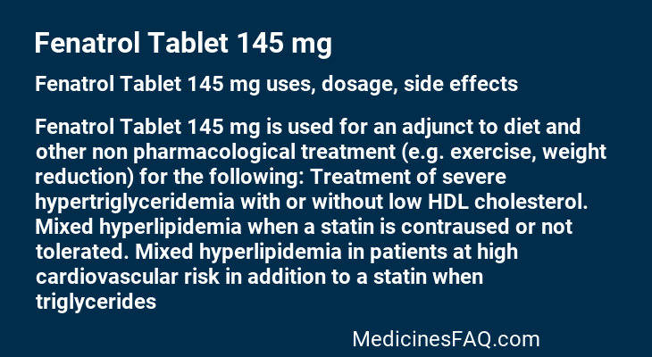 Fenatrol Tablet 145 mg
