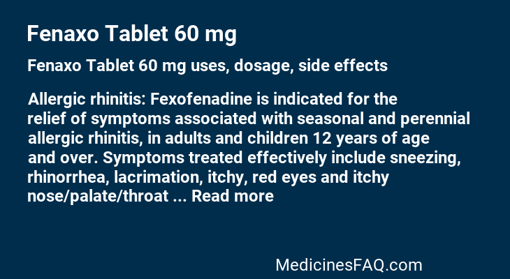 Fenaxo Tablet 60 mg