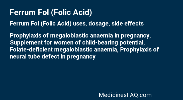 Ferrum Fol (Folic Acid)