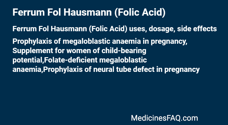 Ferrum Fol Hausmann (Folic Acid)