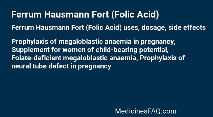 Ferrum Hausmann Fort (Folic Acid)