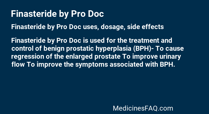 Finasteride by Pro Doc