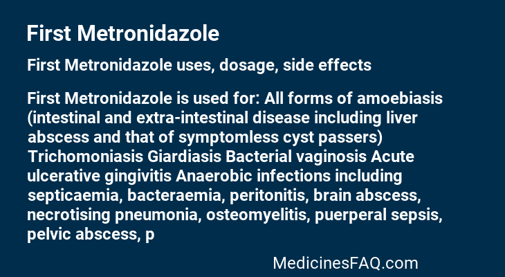 First Metronidazole