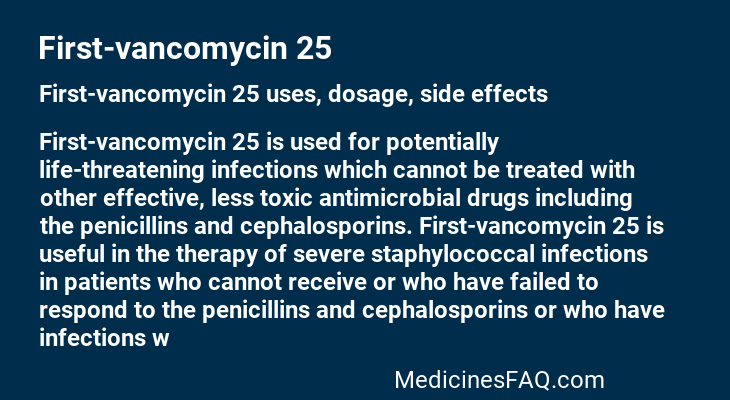 First-vancomycin 25