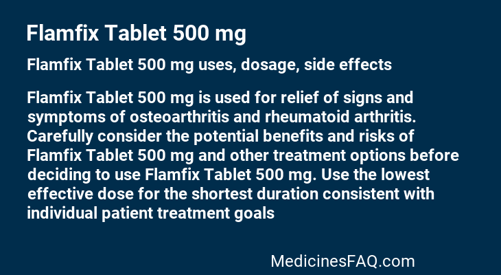 Flamfix Tablet 500 mg