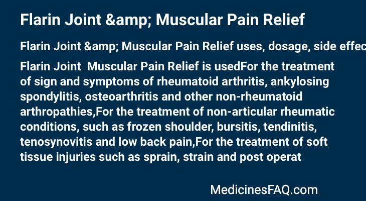 Flarin Joint & Muscular Pain Relief