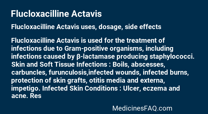 Flucloxacilline Actavis