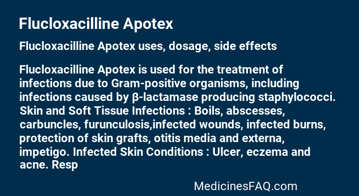 Flucloxacilline Apotex