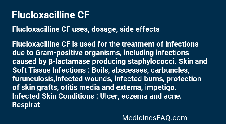 Flucloxacilline CF