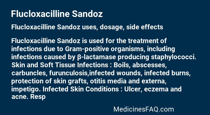 Flucloxacilline Sandoz