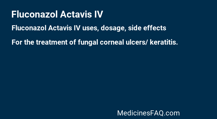 Fluconazol Actavis IV