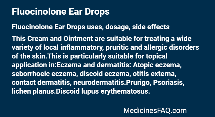 Fluocinolone Ear Drops