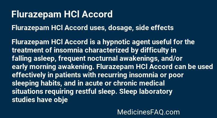 Flurazepam HCl Accord