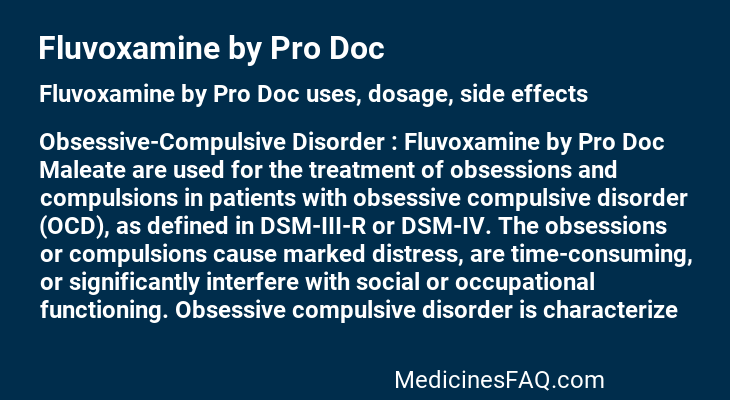 Fluvoxamine by Pro Doc