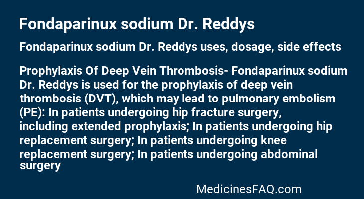 Fondaparinux sodium Dr. Reddys