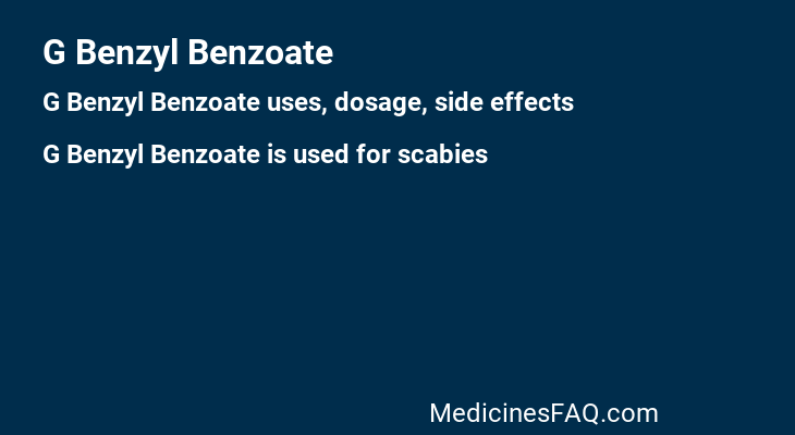G Benzyl Benzoate