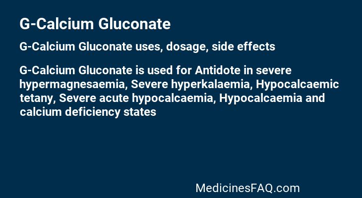 G-Calcium Gluconate