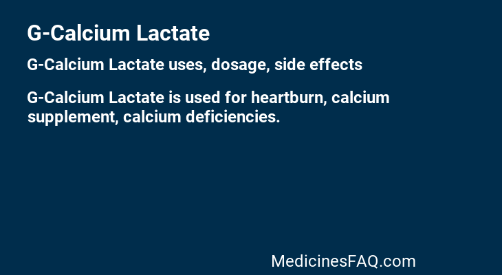 G-Calcium Lactate
