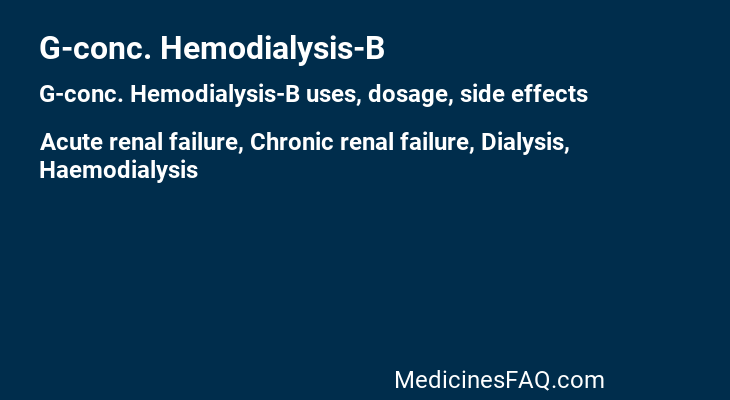 G-conc. Hemodialysis-B