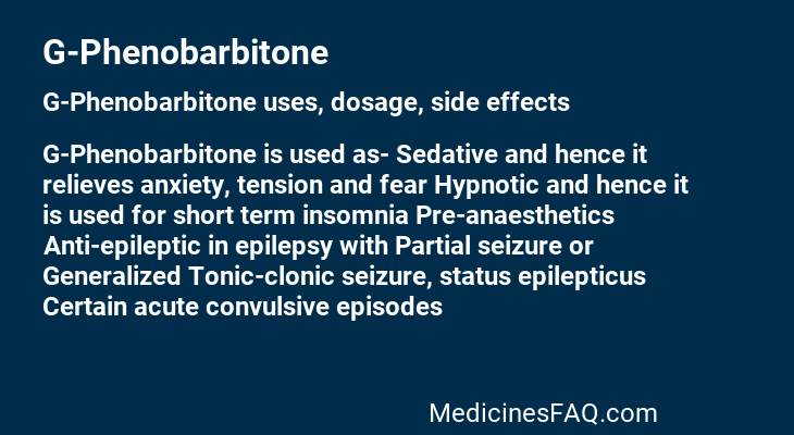 G-Phenobarbitone