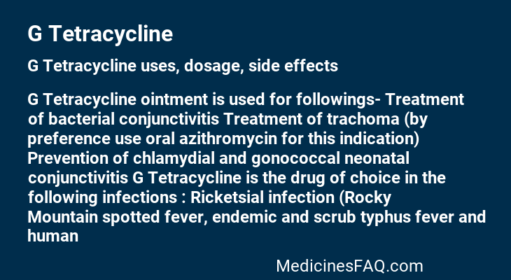 G Tetracycline